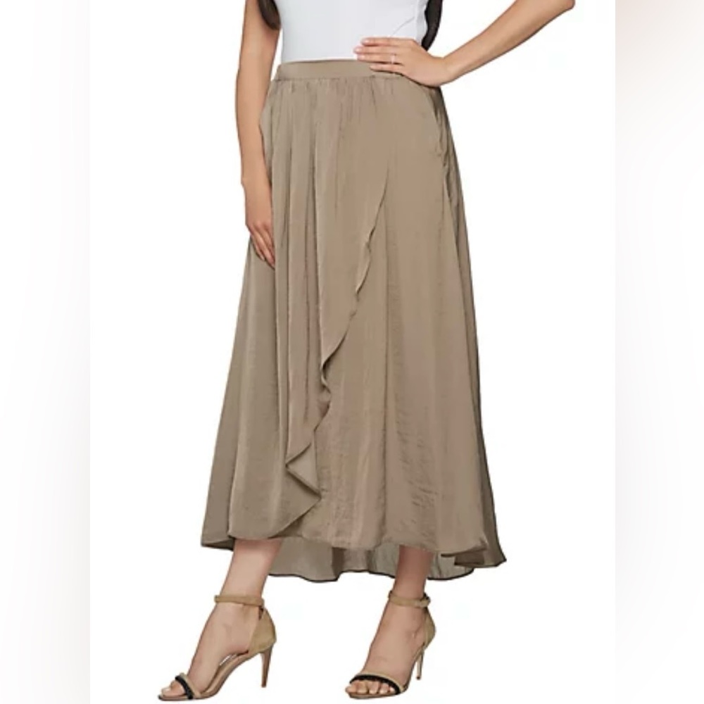 Lisa rinna Charmeuse crinkle maxi boho Skirt Size Small